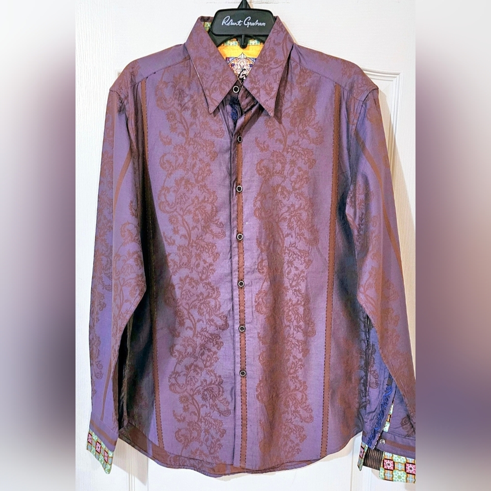 Robert Graham Lavender Floral Button-Up Shirt